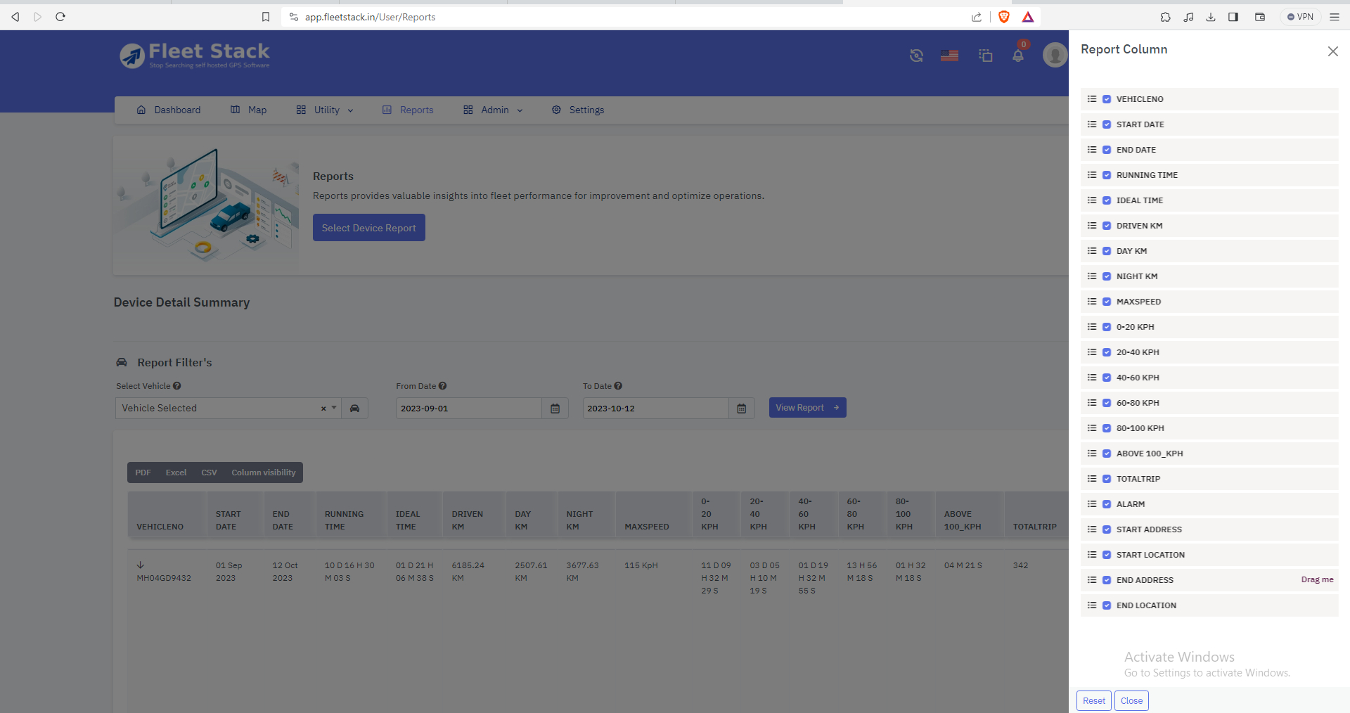 GPS Software Advanced Reporting