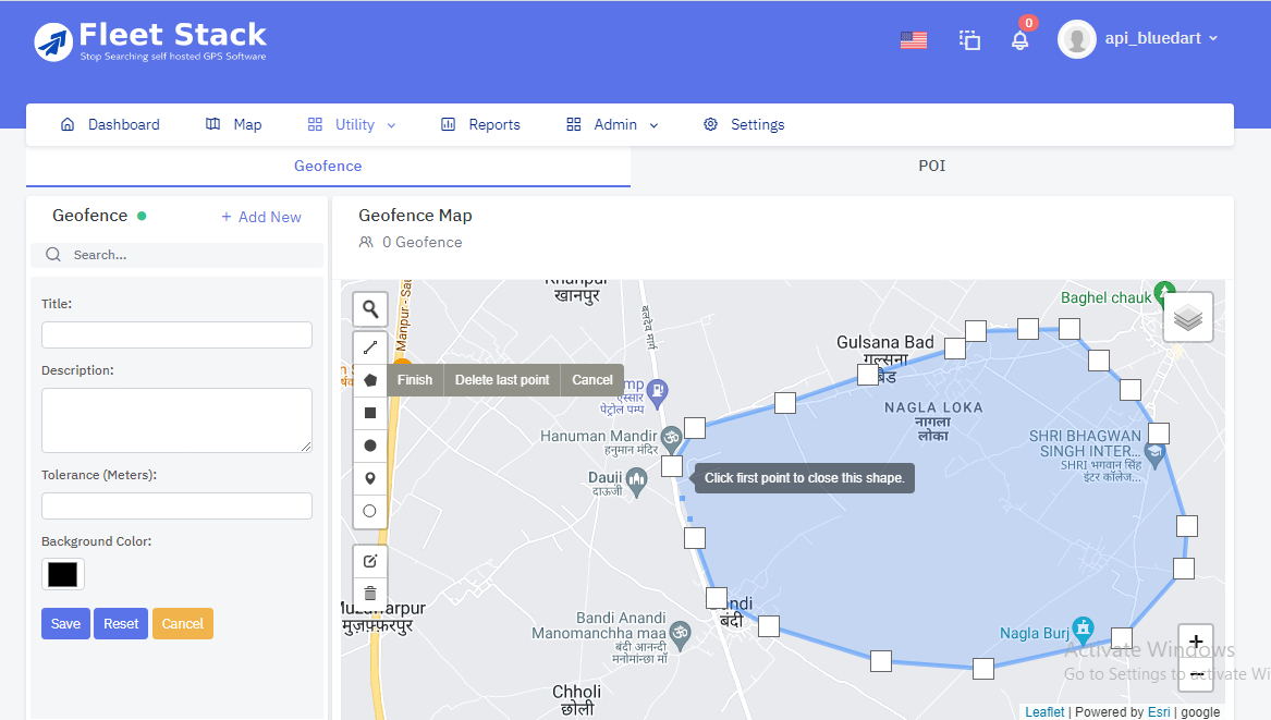 Vehicle Tracking Geofencing